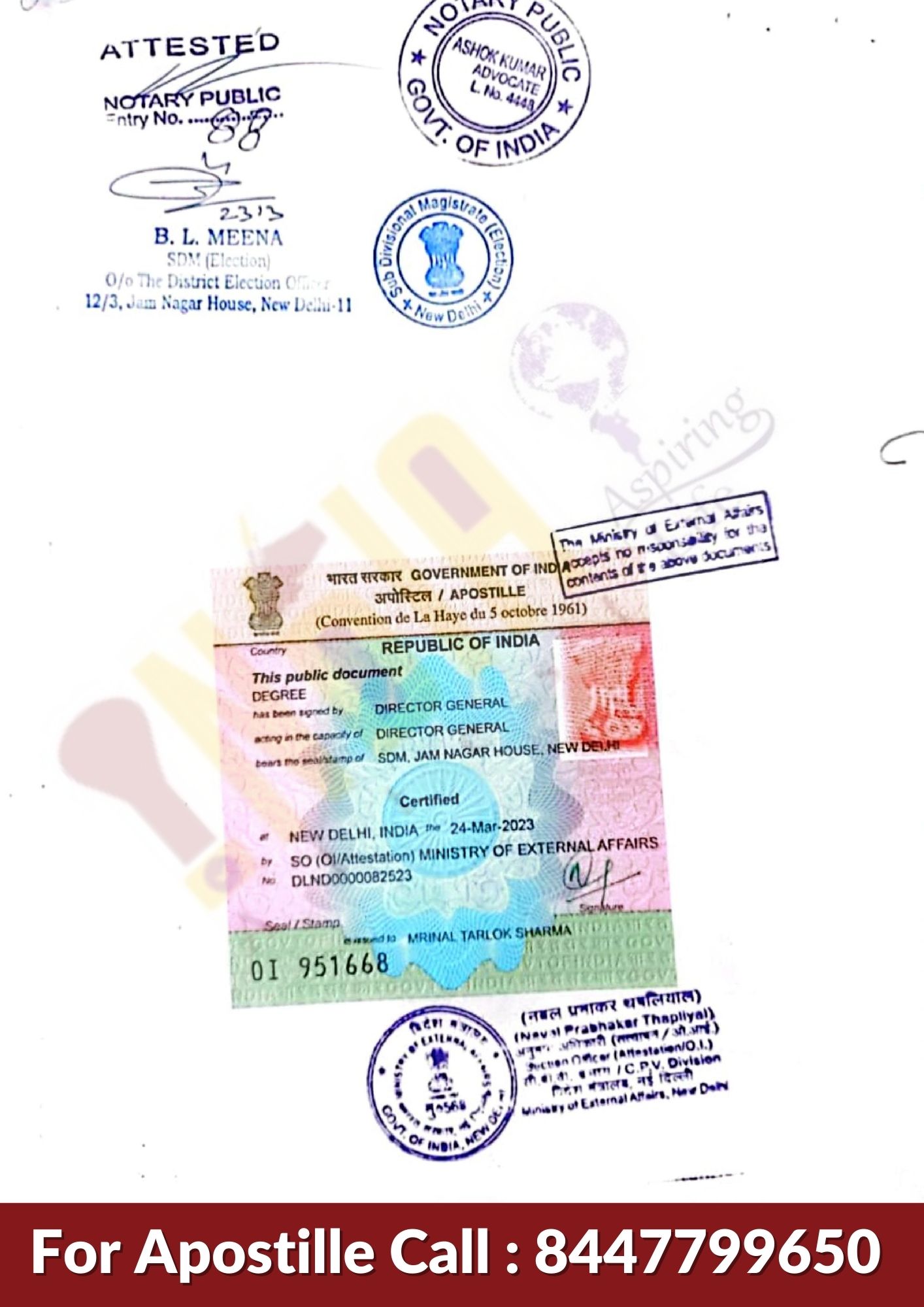 Apostille services for oman